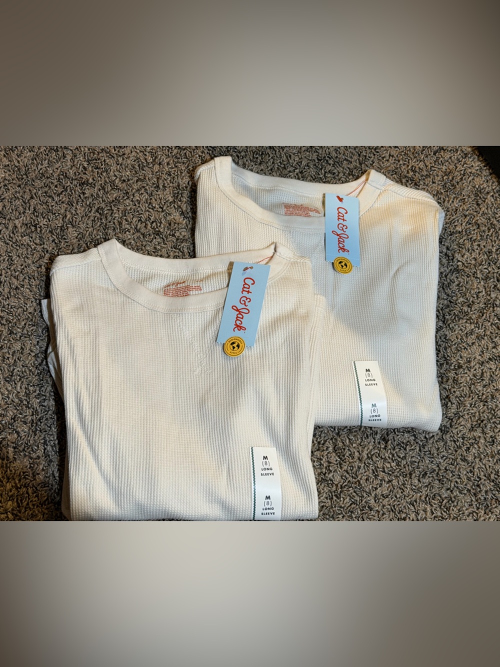 Bundle of 2 Cat & Jack Shirts Thermal Youth Medium (8) NWT